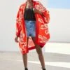 Next Leaf Print Longline Kimono- Lichte Jas - Red 1 Next Leaf Print Longline Kimono- Lichte Jas - Red -Next ced1e578724649698ff0e986aef0bbf9
