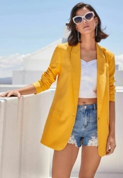 Next Single Breasted Standard - Halflange Jas - Yellow