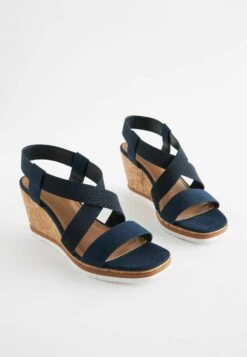 Next Forever Comfort Elastic Cross-Over- Sandalen Met Sleehak - Navy Blue 13 Next Forever Comfort Elastic Cross-Over- Sandalen Met Sleehak - Navy Blue -Next d199108528bb437abec846ba57254369