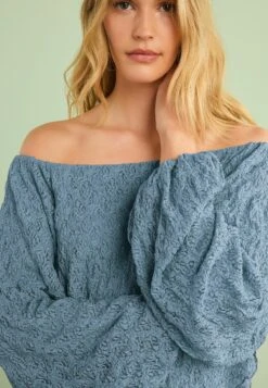 Next Long Sleeve Bardot Standard - Blouse - Blue 10 Next Long Sleeve Bardot Standard - Blouse - Blue -Next d61217a0dc074cd29dc38bbf91e1ced0