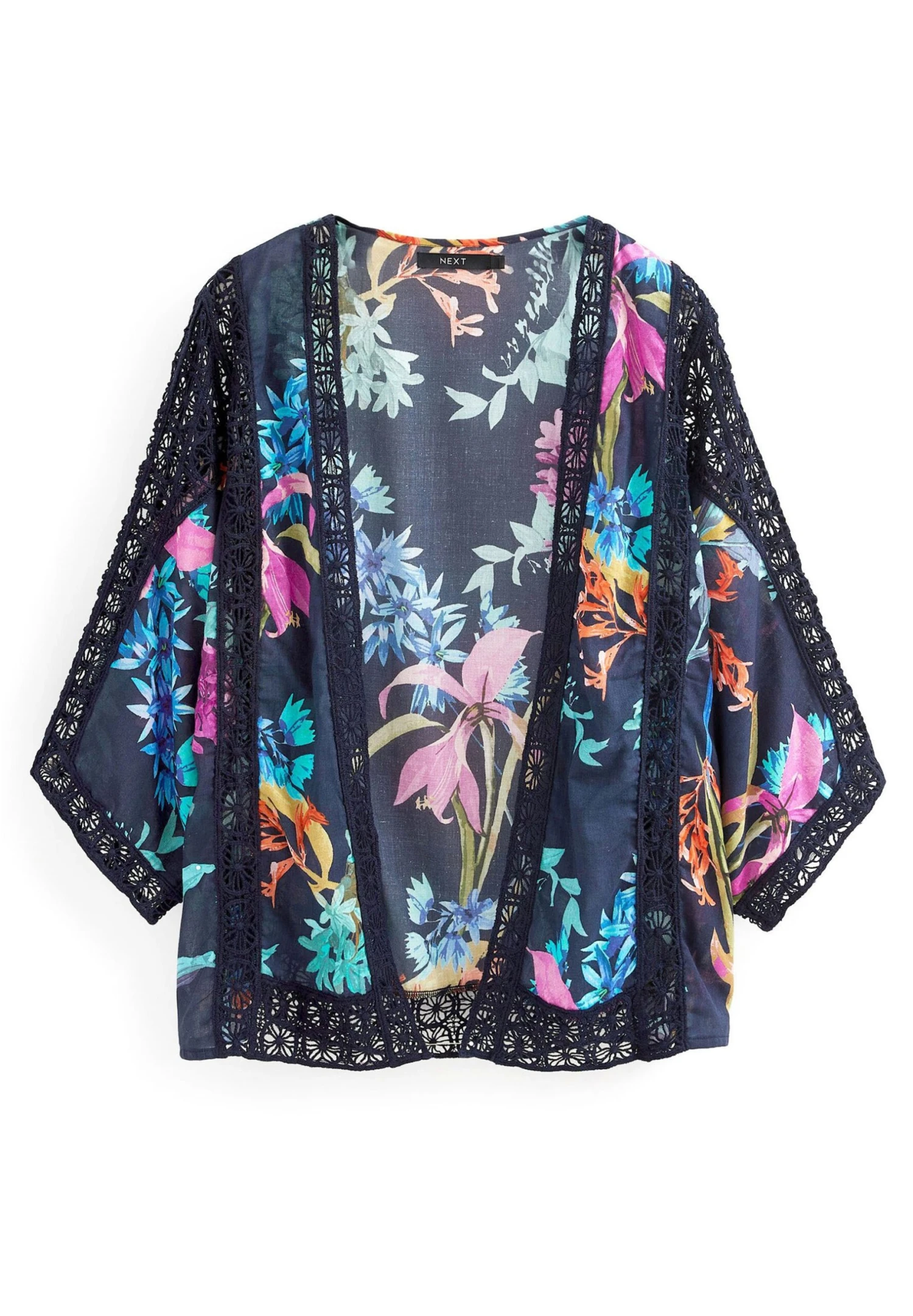 Next Floral Cover-Up Standard - Strandaccessoire - Navy Blue 7 Next Floral Cover-Up Standard - Strandaccessoire - Navy Blue - Afbeelding 5