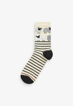 Next 5 Packs Standard - Sokken - Black Cream -Next d9073bf4626f4e8a9627f798b30256b3