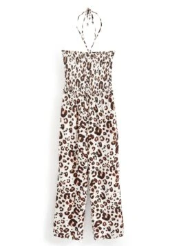 Next Shirred Bandeau - Jumpsuit - Ecru Cream Animal -Next dc1cf30d3fc84ee9b6c03869389571d9