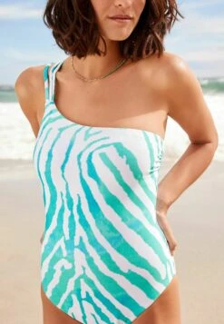 Next One Shoulder Tummy Control Standard - Badpak - White Blue -Next dc781e8aac534e1f8decbcf084dce50b