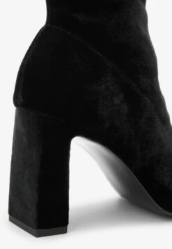 Next Standard - Enkellaarsjes Met Hoge Hak - Black Velvet -Next dcc7773fa20c494abe521984ab930d65