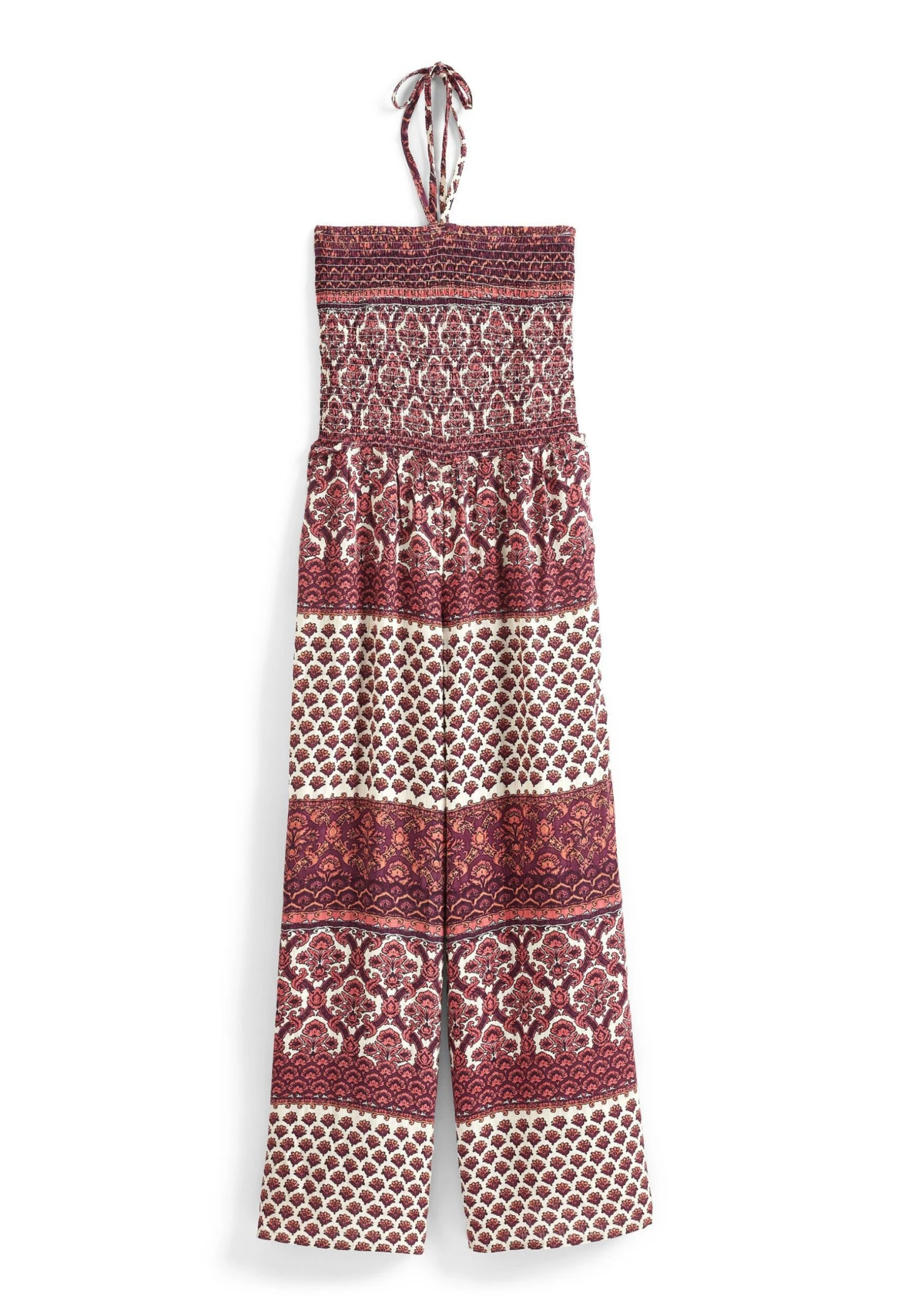 Next Shirred Bandeau Standard - Jumpsuit - Red Burgundy Woodblock 7 Next Shirred Bandeau Standard - Jumpsuit - Red Burgundy Woodblock - Afbeelding 5