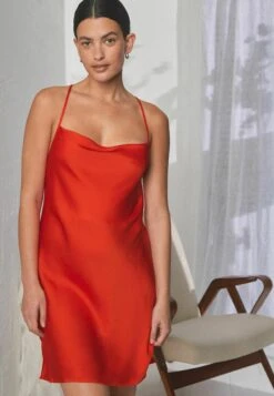 Next Cowl Neck Slip - Nachtjapon - Red