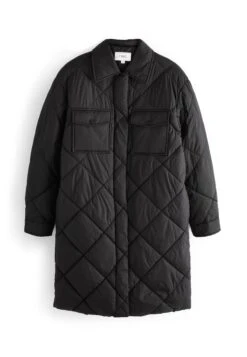 Next Quilted Longline Shacket Standard - Winterjas - Black -Next e1a08d4a5e554695ac213fcaaef9fcda