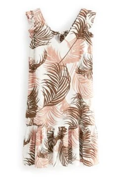Next Tie Back Mini With Standard - Jurk - Ecru Palm Print -Next e4498e44bce14270b3d06638600a2fd3