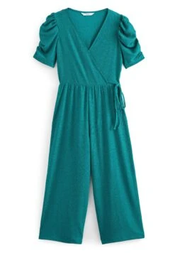 Next V-Neck Short Sleeve Petite - Jumpsuit - Teal Blue -Next e93c2c56eafe476ab8242514969e2371