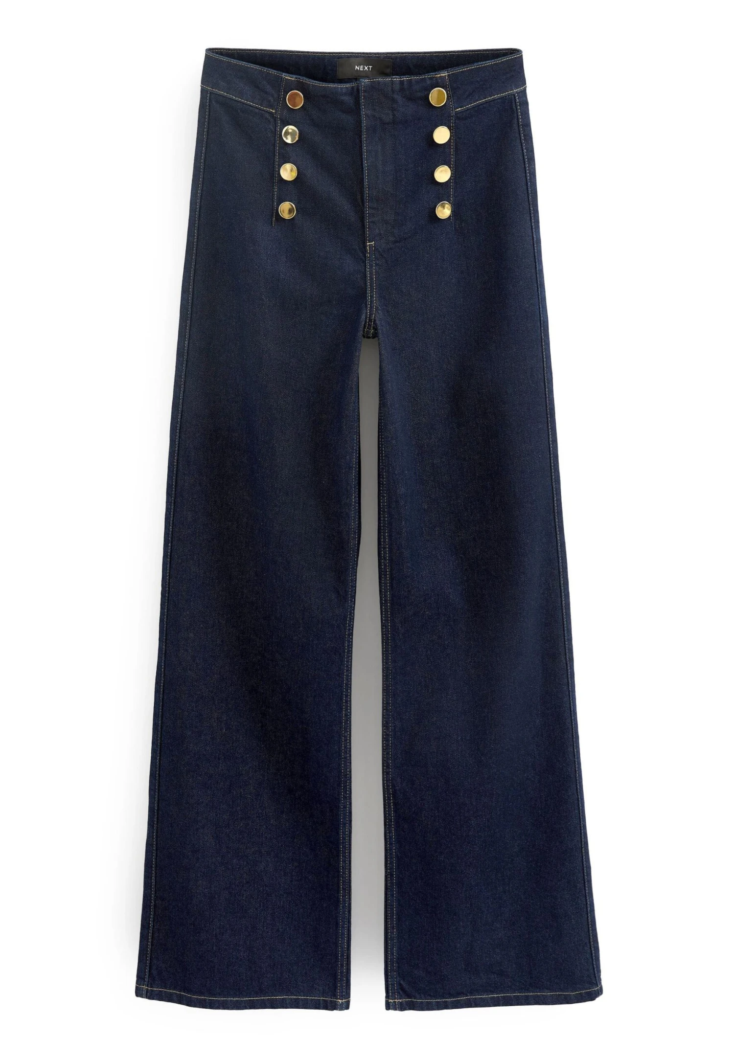 Next Gold Button Detail Smart Standard - Flared Jeans - Blue 6 Next Gold Button Detail Smart Standard - Flared Jeans - Blue - Afbeelding 4