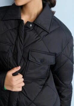Next Quilted Longline Shacket Standard - Winterjas - Black -Next e98747afa6c7459bbb586b19b213121b