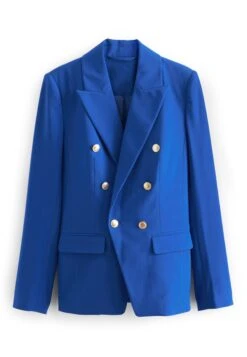 Next Button Detail Double Breasted Standard - Halflange Jas - Cobalt Blue -Next ea5d8181c75a47b387079677af57e999