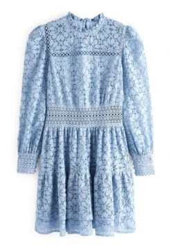 Next Long Sleeve Lace Mini Standard - Cocktailjurk - Blue -Next ec265d75d63c431d86af230aeb758d14