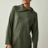 Next High Neck Zip Detail Standard - Trui - Green