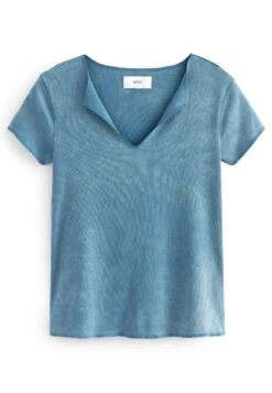 Next Raw Edge V-Neck Standard - T-Shirt Basic - Dark Blue Wash -Next f001e1e46ee94c4981462f6d1a4059fe