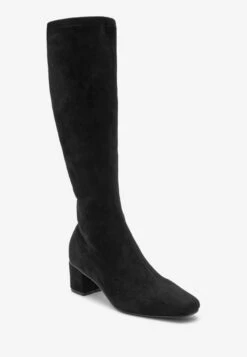 Next Forever Comfort Sock Block Heel Knee High Regular/Wide Fit - Laarzen - Black -Next f0f8773fa8a44a4cacb932dd3793397e