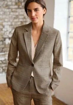 Next Tailored Single Breasted Standard - Blazer - Natural Check