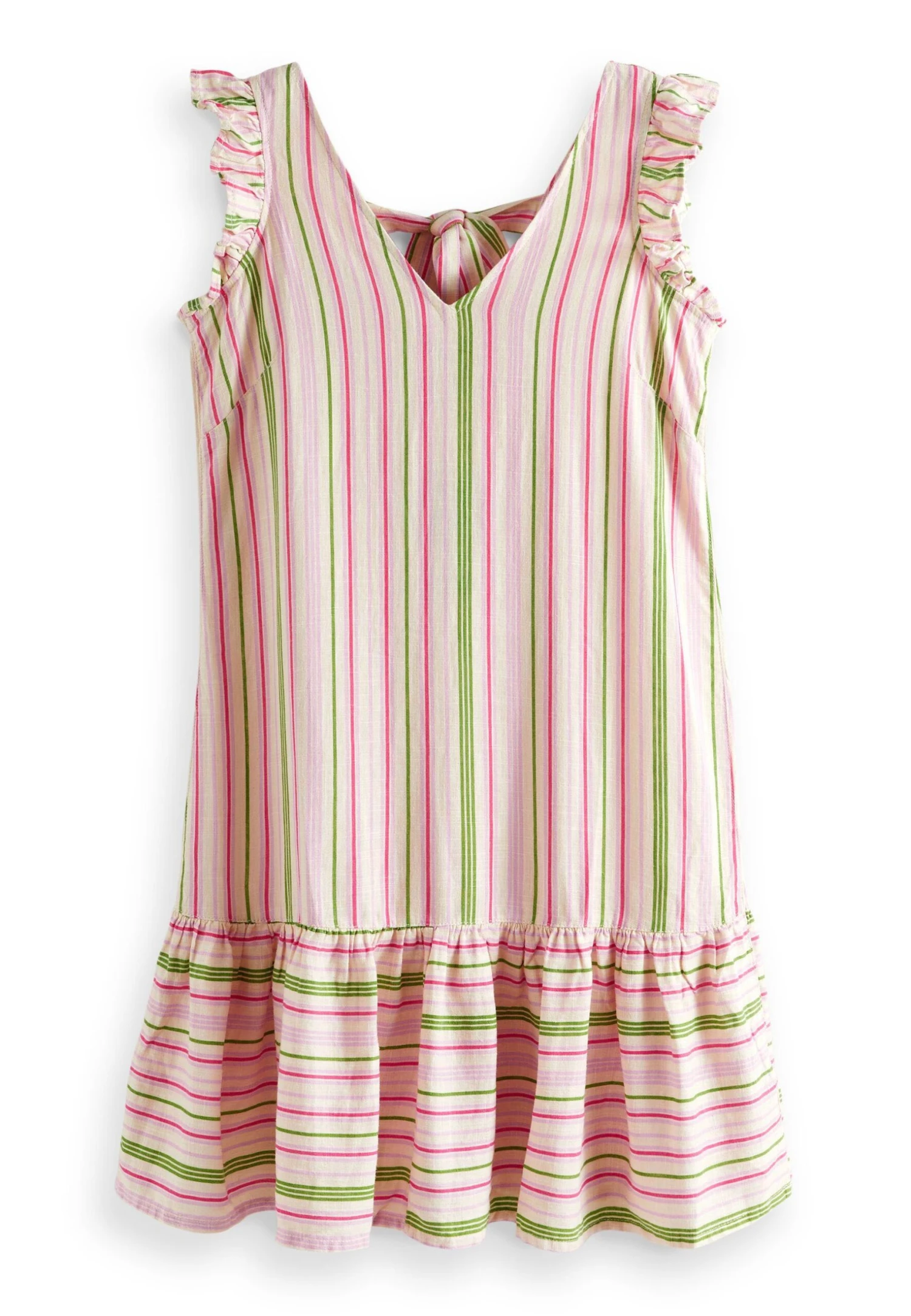 Next Tie Back Mini With Standard - Jurk - Ecru White Stripe 6 Next Tie Back Mini With Standard - Jurk - Ecru White Stripe - Afbeelding 4