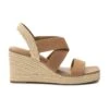 Next Forever ComfortCross Over - Sandalen Met Sleehak - Tan Brown