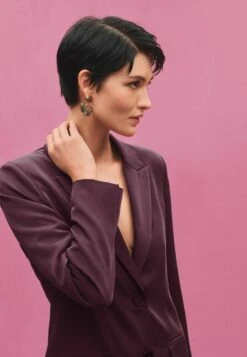 Next Single Breasted Standard - Halflange Jas - Plum Purple -Next f65867446517478ebaf4a58057d635ff