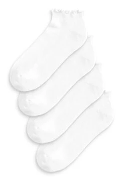Next Frill Trainer Socks 4 Pack- Sokken - White