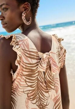 Next Tie Back Mini With Standard - Jurk - Ecru Palm Print -Next f9f3afbcdb2641c480509d83c1fa836b