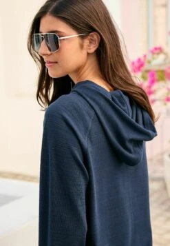 Next Lightweight Summer Through Standard - Sweater Met Rits - Navy Blue -Next fd1be43eaa84439f82238047a762228a