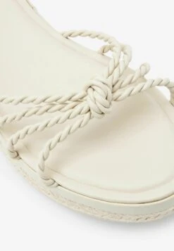 Next Forever Comfort Knot Detail Standard - Sandalen Met Sleehak - Bone -Next fefdfdb45c6f4bc59c96982996faecc0